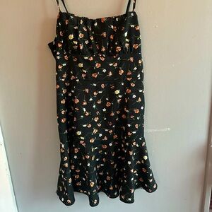 Black dress with flowers